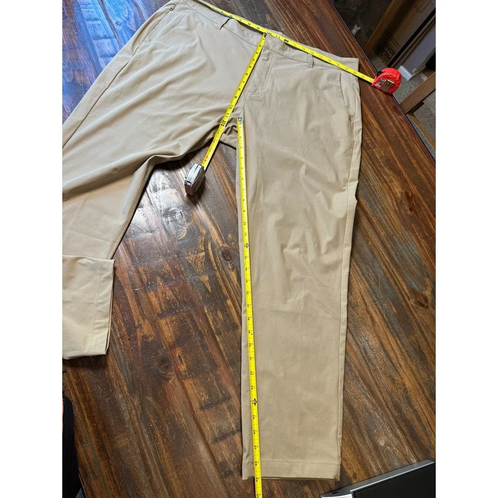 Fabletics Mens The Only Pant Khaki Tan Straight Leg Tech Chino 40x32 PT2459436